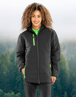 Black Compass Padded Winter Jacket, black/orange – Result Recycled (3)