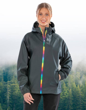 Prism PU Waterproof Jacket with Recycled Backing, Black Olive – Result Recycled (3)