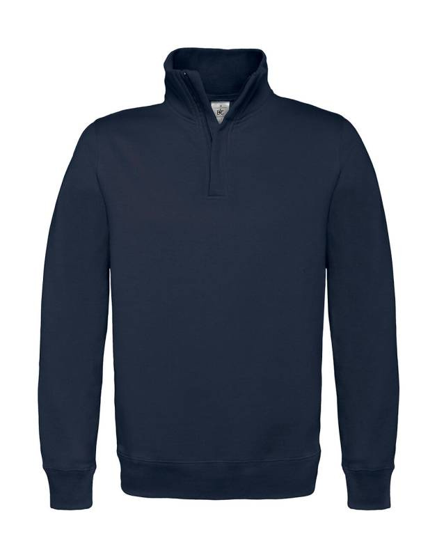 ID.004 Cotton Rich 1/4 Zip Sweat, navy – B&C (1)