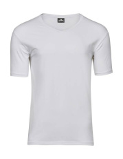 Mens Stretch V-Tee, white