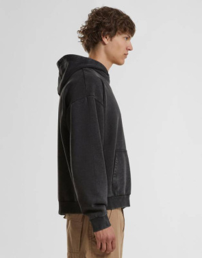 Vintage Heavy Hoody, black – Build Your Brand (4)