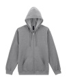 Softstyle Midweight Full Zip Hooded Sweat, Sport Grey