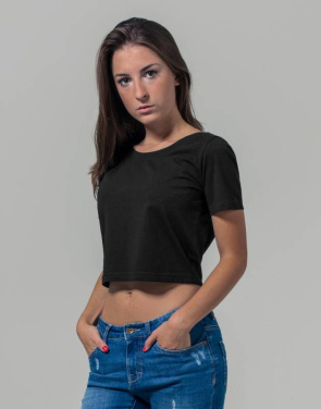 Ladies Cropped Tee, light navy – Build Your Brand (2)