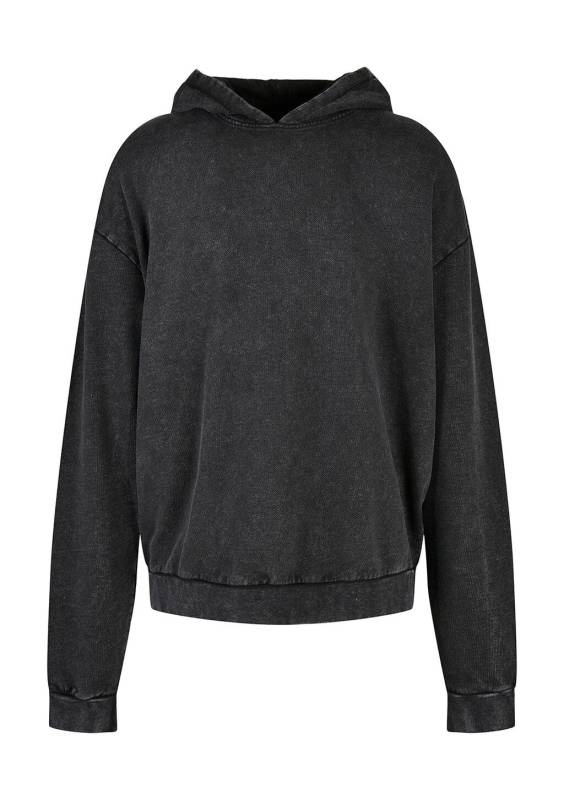 Acid Washed Oversized Hoody, black – Build Your Brand (1)