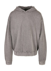 Acid Washed Oversized Hoody, Asphalt