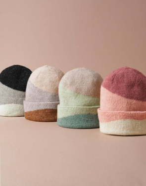 Soft Wave Beanie, Black/Light Grey/Soft White – Beechfield (4)