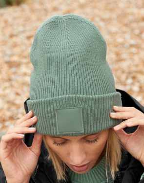 Deep Cuffed Tonal Patch Beanie, Cloud Grey – Beechfield (4)