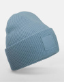 Deep Cuffed Tonal Patch Beanie, Dusty Blue