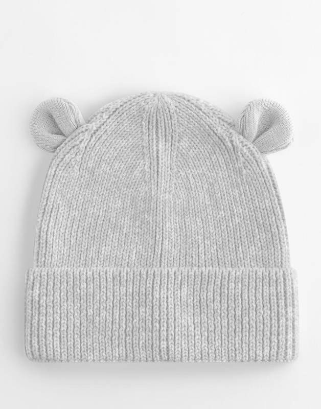 Organic Baby Bear Beanie, Cloud Grey – Beechfield (1)