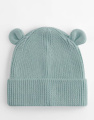 Organic Baby Bear Beanie, Dusty Turquoise
