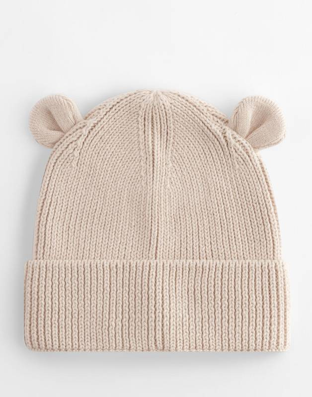 Organic Baby Bear Beanie, Almond – Beechfield (1)