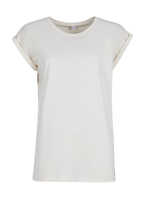 Ladies Extended Shoulder Tee, White Sand – Build Your Brand (1)