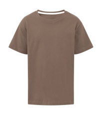 Signature Tagless Tee Kids, Deep Taupe