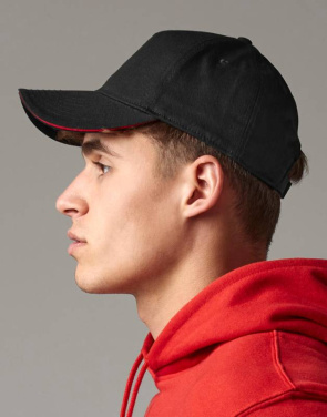 EarthAware® Clas. Org. Cotton 5 Panel Sandwich Peak, Graphite Grey/Black – Beechfield (4)