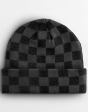 Checkerboard Beanie, black/charcoal