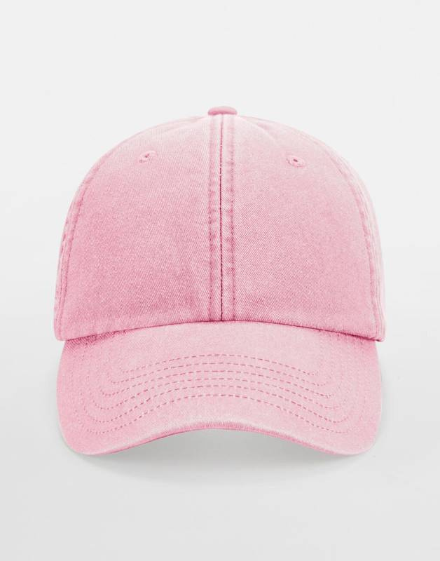 Junior Low Profile Vintage Cap, Vintage Dusky Pink – Beechfield (1)