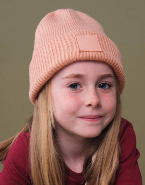 Kids Deep Cuffed Tonal Patch Beanie, black – Beechfield (2)
