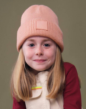 Kids Deep Cuffed Tonal Patch Beanie, Dusty Green – Beechfield (3)