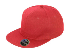 Bronx Original Flat Peak Snap Back Cap, red