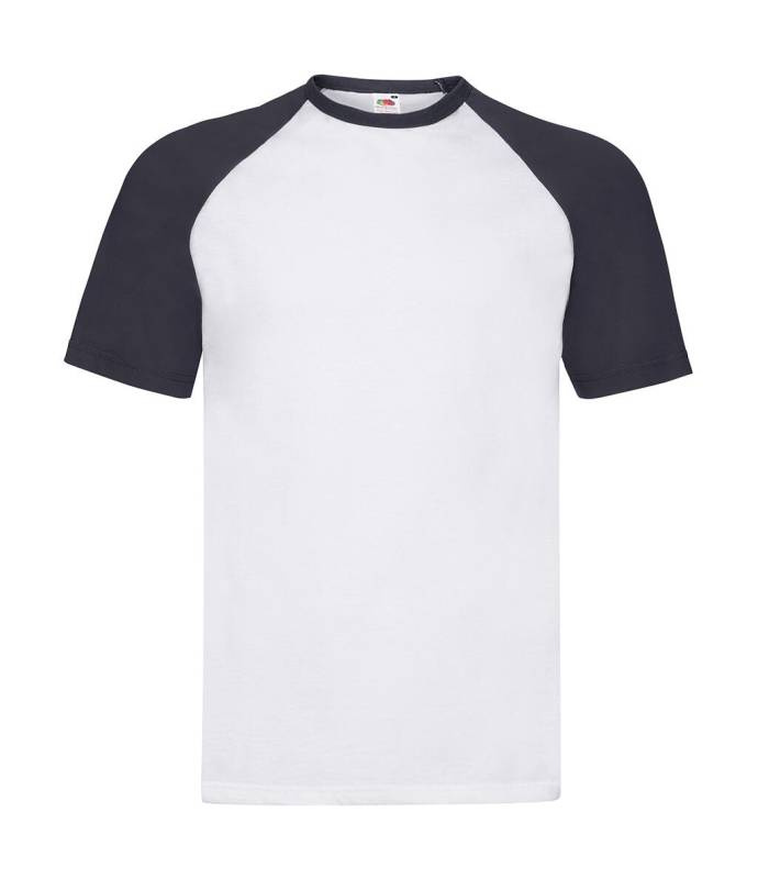 Valueweight Baseball T, white/deep navy – Fruit of the Loom (1)