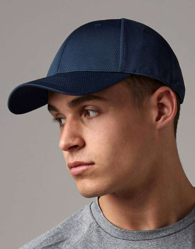 Air Mesh 6 Panel Cap, light grey – Beechfield (1)