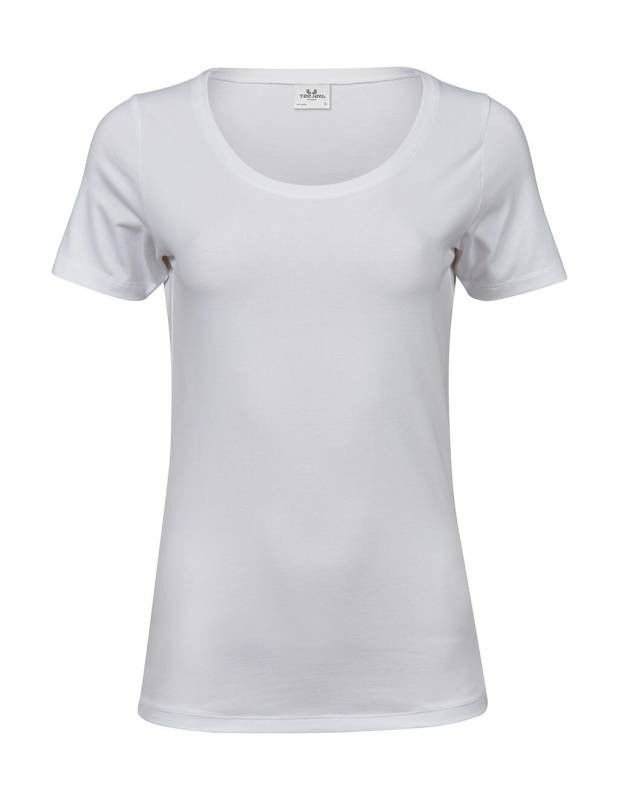 Ladies Stretch Tee, white – Tee Jays (1)