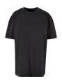 Ladies Oversized Acid Wash, black