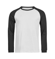 UNLABELED Baseball Tee, white/black