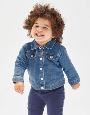Baby Rocks Denim Jacket, Denim Blue – Babybugz (2)