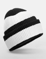 Colour Block Beanie, Black/Soft White