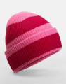 Colour Block Beanie, True Pink/Classic Red