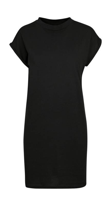 Ladies Turtle Extended Shoulder Dress, black – Build Your Brand (1)