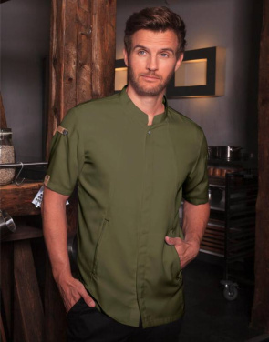 Short-Sleeve Chef Jacket Green-Generation, Moss Green – Karlowsky (2)