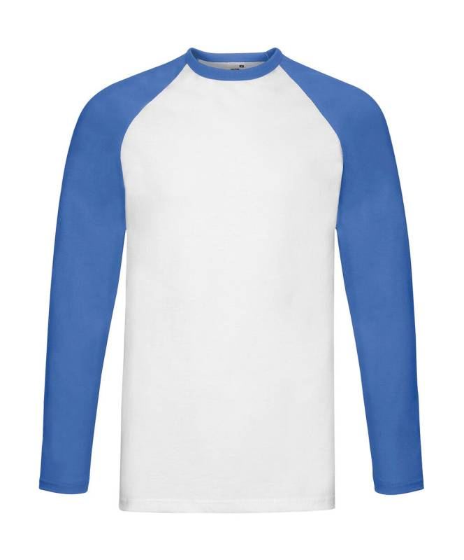 Valueweight Long Sleeve Baseball T, white/royal blue – Fruit of the Loom (1)