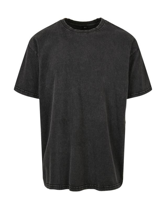 Acid Washed Heavy Oversize Tee, black – Build Your Brand (1)