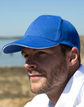 Memphis Low Profile Sandwich Peak Cap, navy/white – Result Headwear (3)
