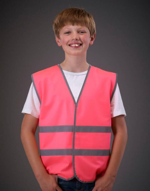 Kids Fluo Reflective Border Waistcoat, Lime – Yoko (3)