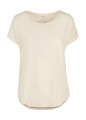 Ladies Long Slub Tee, White Sand