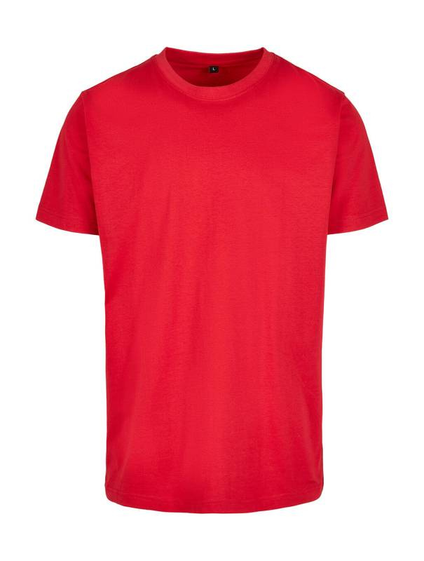 T-Shirt Round Neck, City Red – Build Your Brand (1)