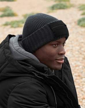 Zip Patch Beanie, Graphite Grey/Black – Beechfield (4)
