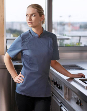 Short-Sleeve Ladies' Chef Jacket Modern-Look, black – Karlowsky (2)