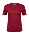 Ladies Interlock T-Shirt, Deep Red