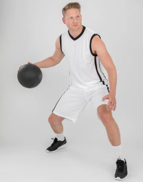 Men's Quick Dry Basketball Shorts, white/black – Spiro (2)