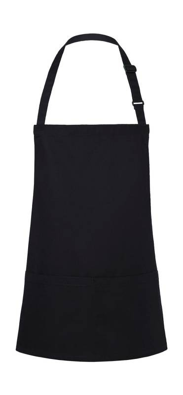 Short Bib Apron Basic with Buckle and Pocket, black – Karlowsky (1)