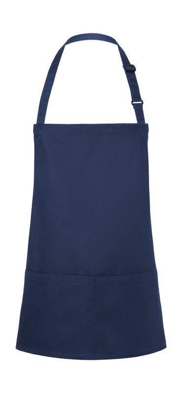 Short Bib Apron Basic with Buckle and Pocket, navy – Karlowsky (1)