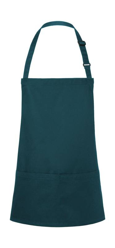 Short Bib Apron Basic with Buckle and Pocket, Pine Green – Karlowsky (1)
