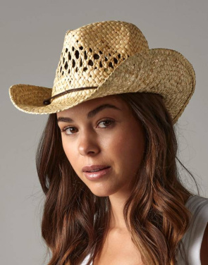 Straw Cowboy Hat, natural – Beechfield (2)