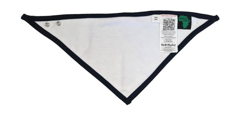 Bandana Bib, white/nautical navy – Babybugz (1)