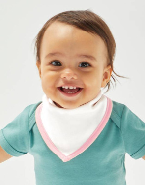 Bandana Bib, White/Powder Pink – Babybugz (3)