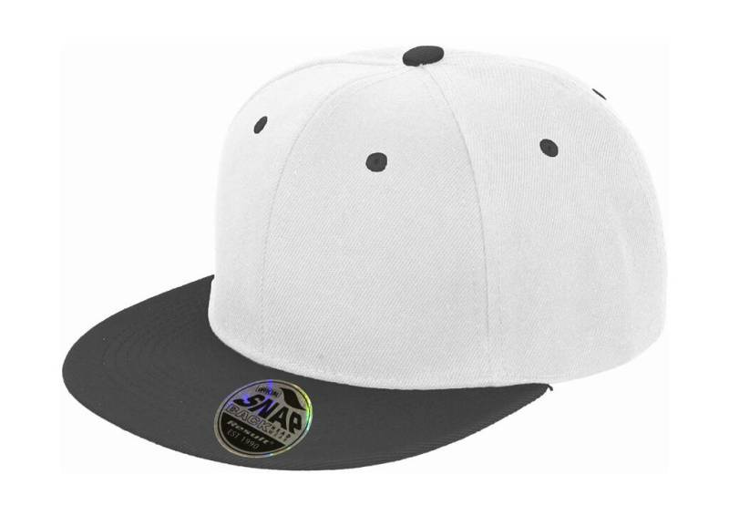 Bronx Original Flat Peak Dual Color, white/black – Result Headwear (1)